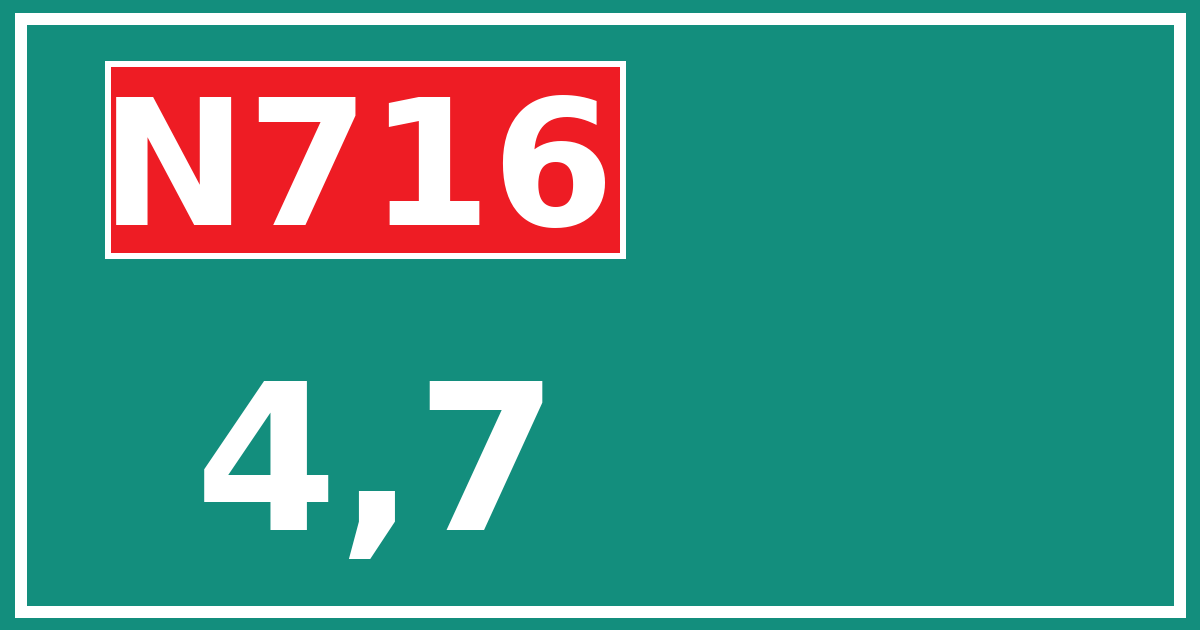 Hectometerbord N716 4,7