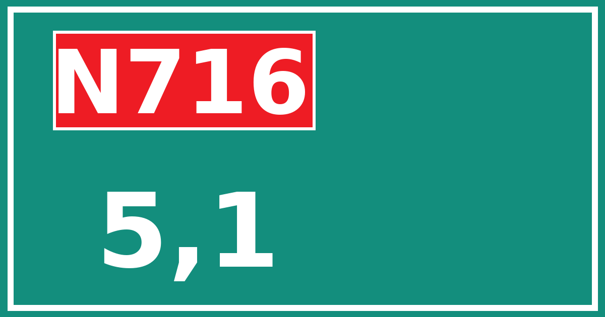 Hectometerbord N716 5,1