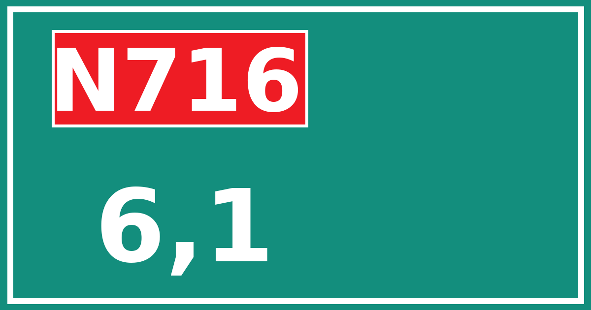 Hectometerbord N716 6,1