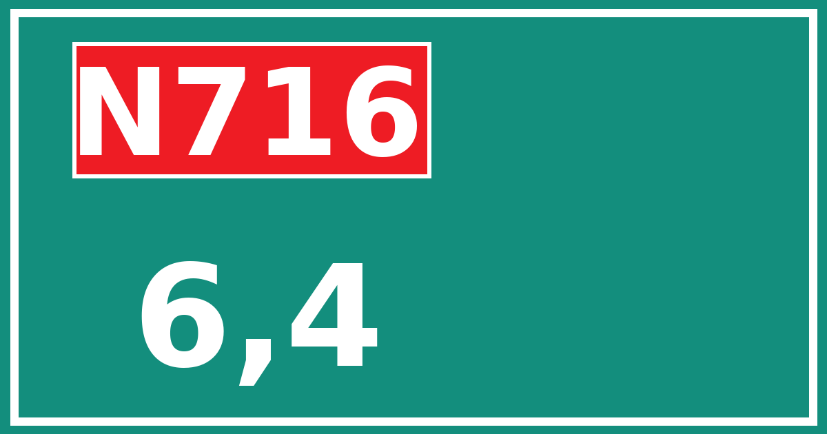Hectometerbord N716 6,4