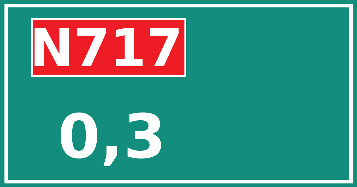 Hectometerbord N717 0,3