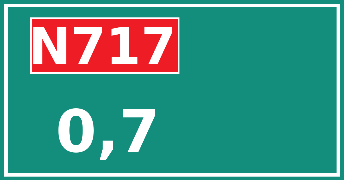 Hectometerbord N717 0,7