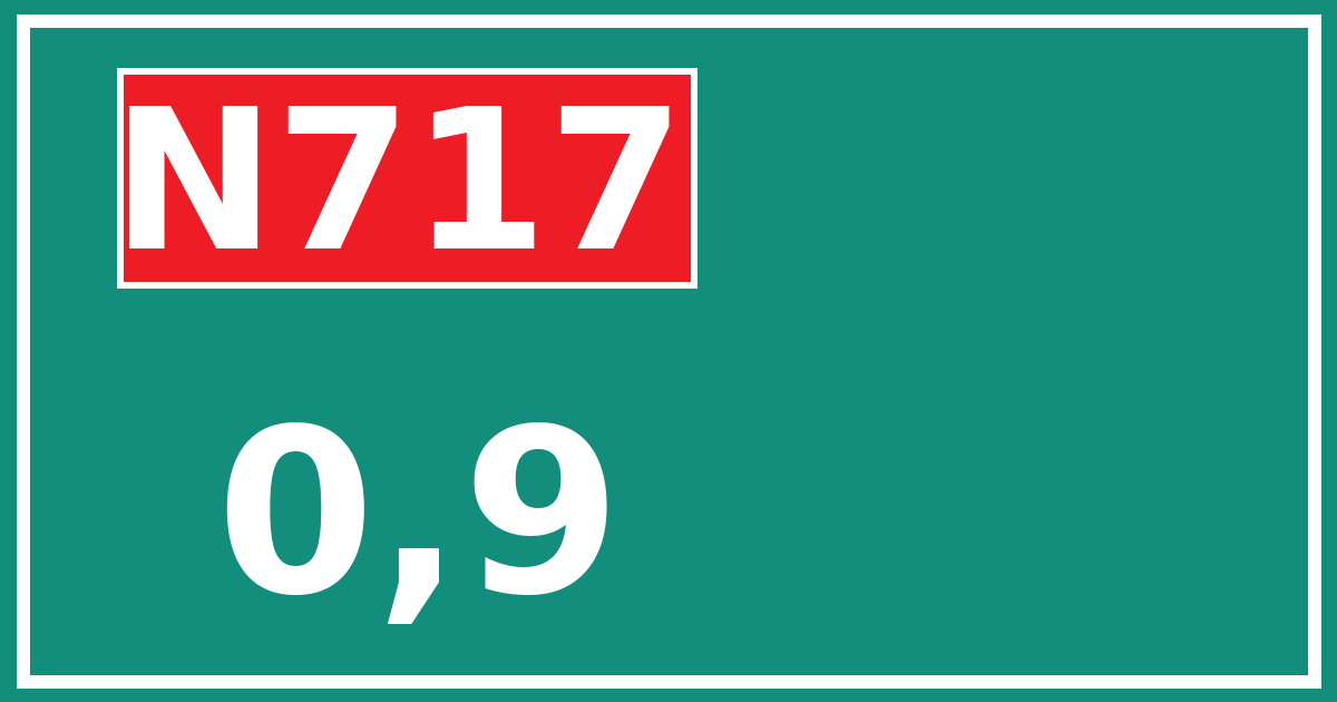 Hectometerbord N717 0,9