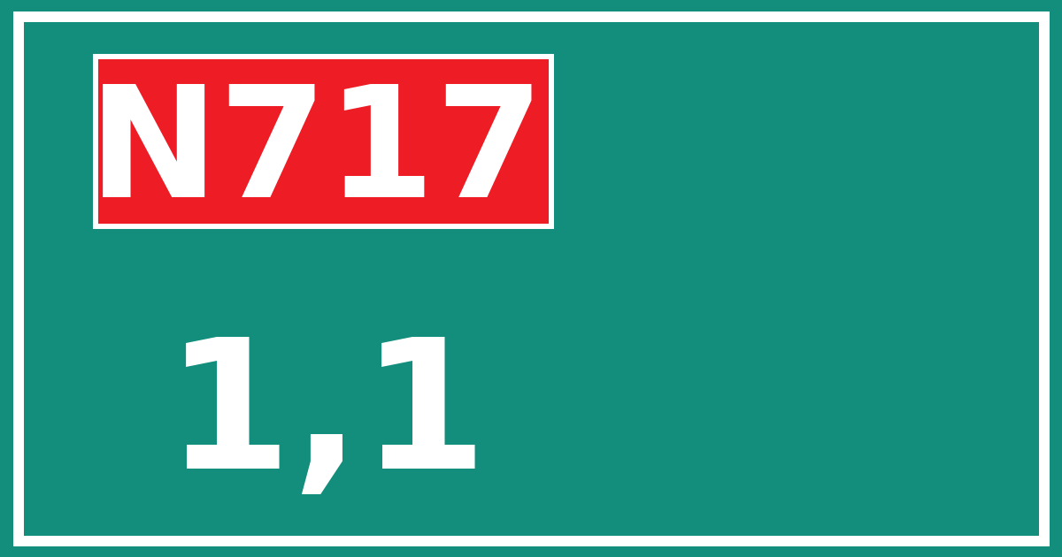 Hectometerbord N717 1,1