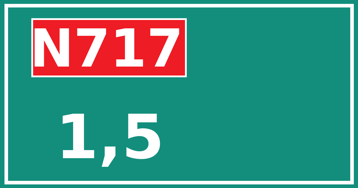 Hectometerbord N717 1,5