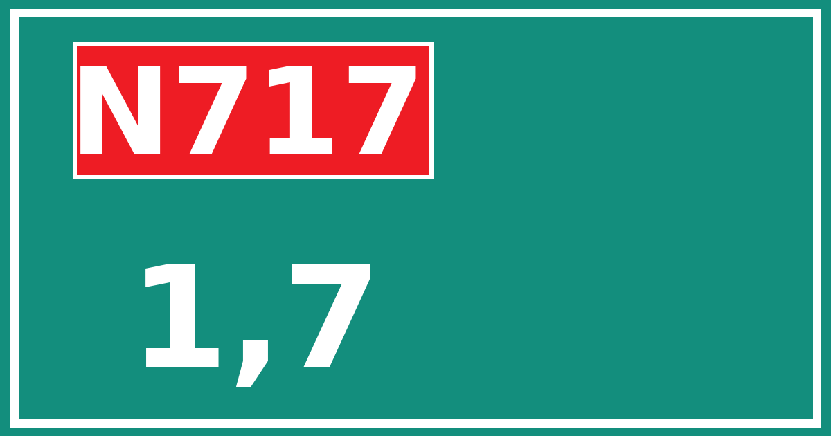 Hectometerbord N717 1,7