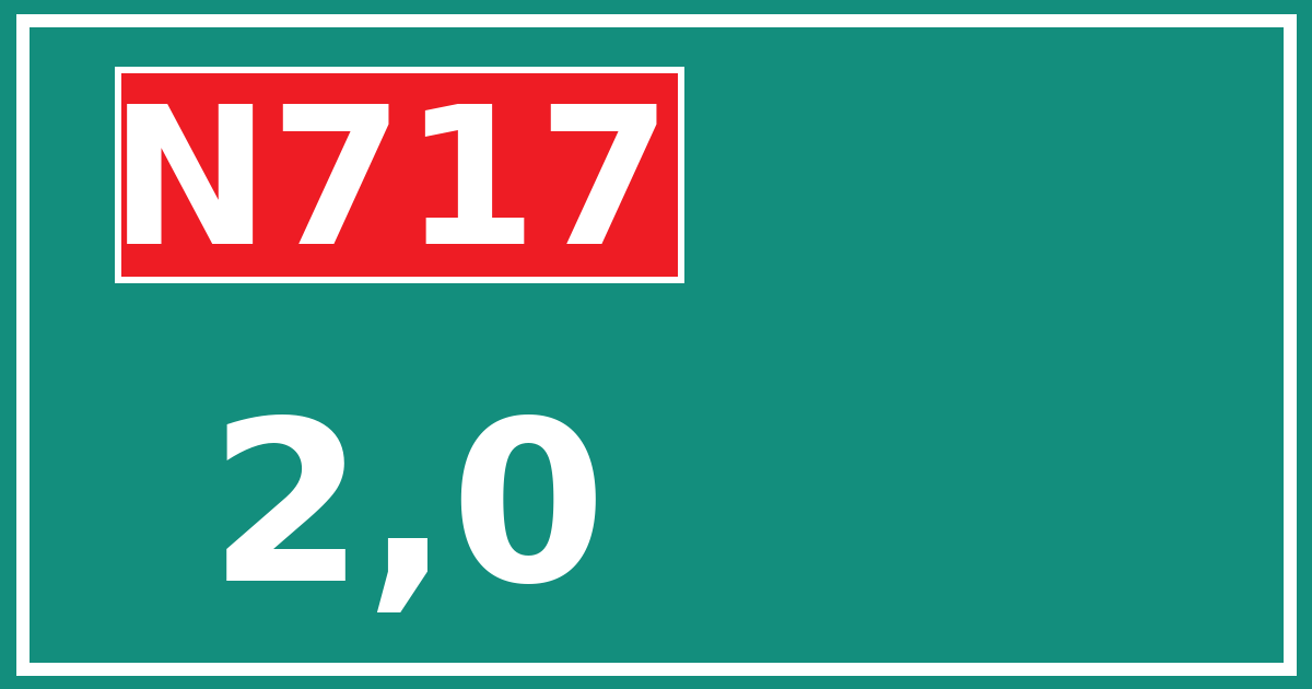 Hectometerbord N717 2,0