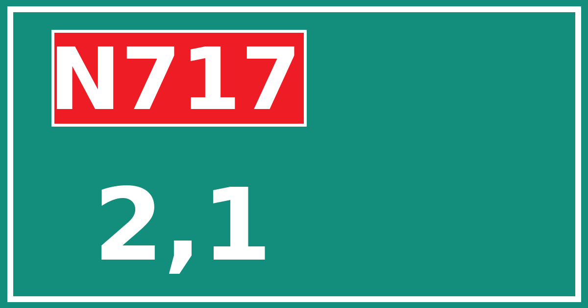 Hectometerbord N717 2,1