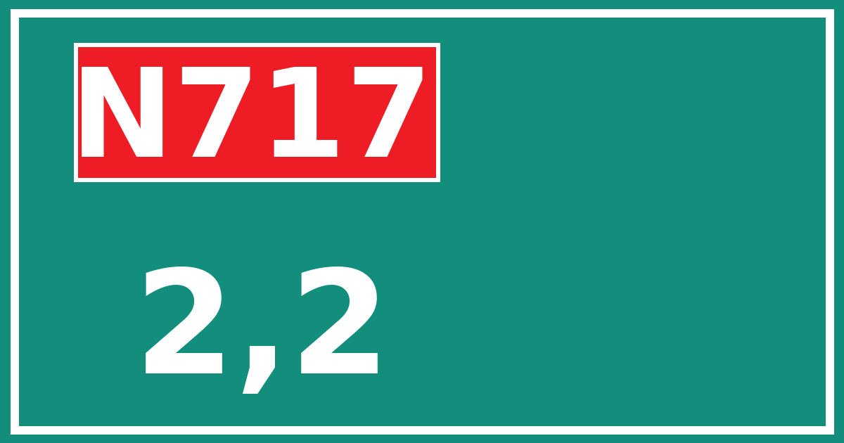 Hectometerbord N717 2,2