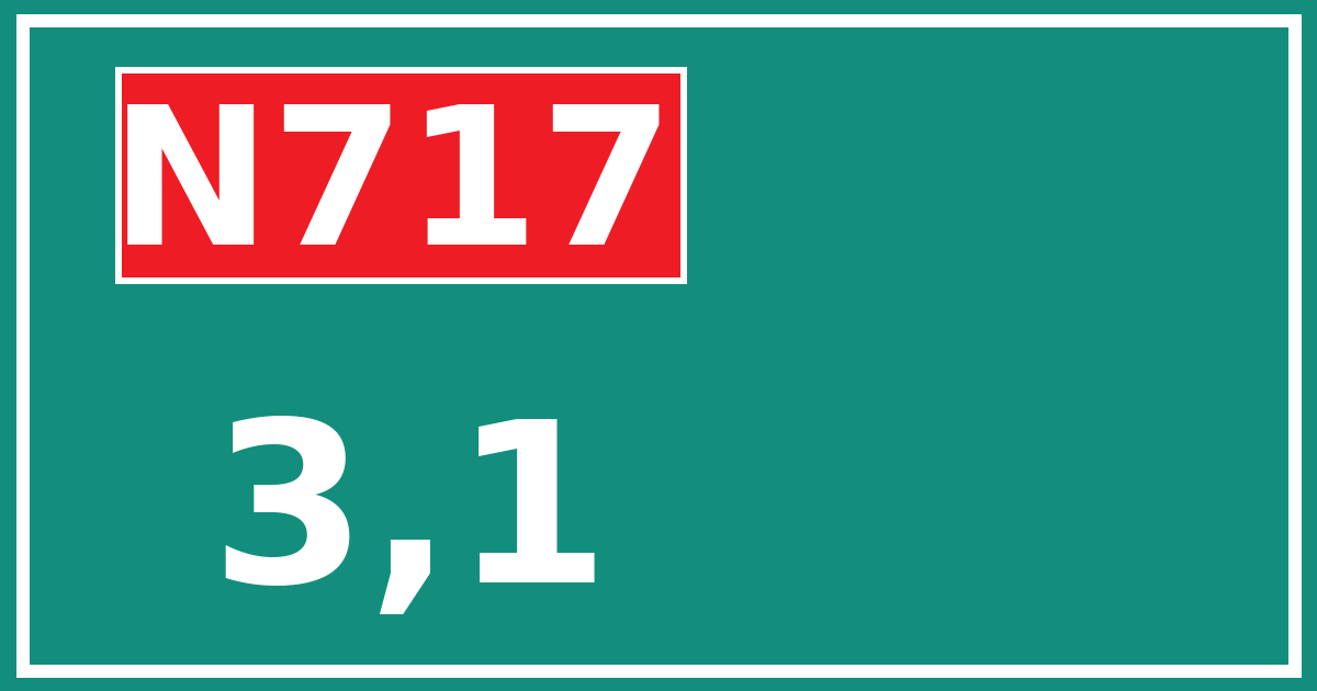 Hectometerbord N717 3,1