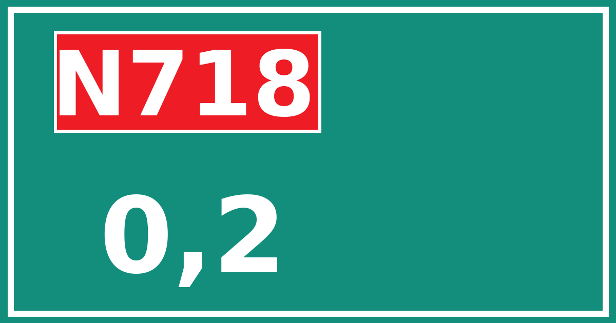 Hectometerbord N718 0,2