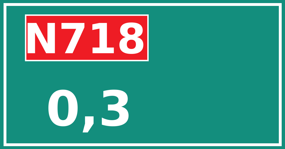Hectometerbord N718 0,3