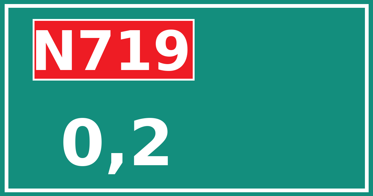 Hectometerbord N719 0,2