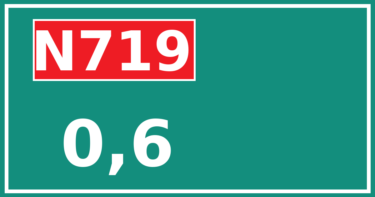 Hectometerbord N719 0,6
