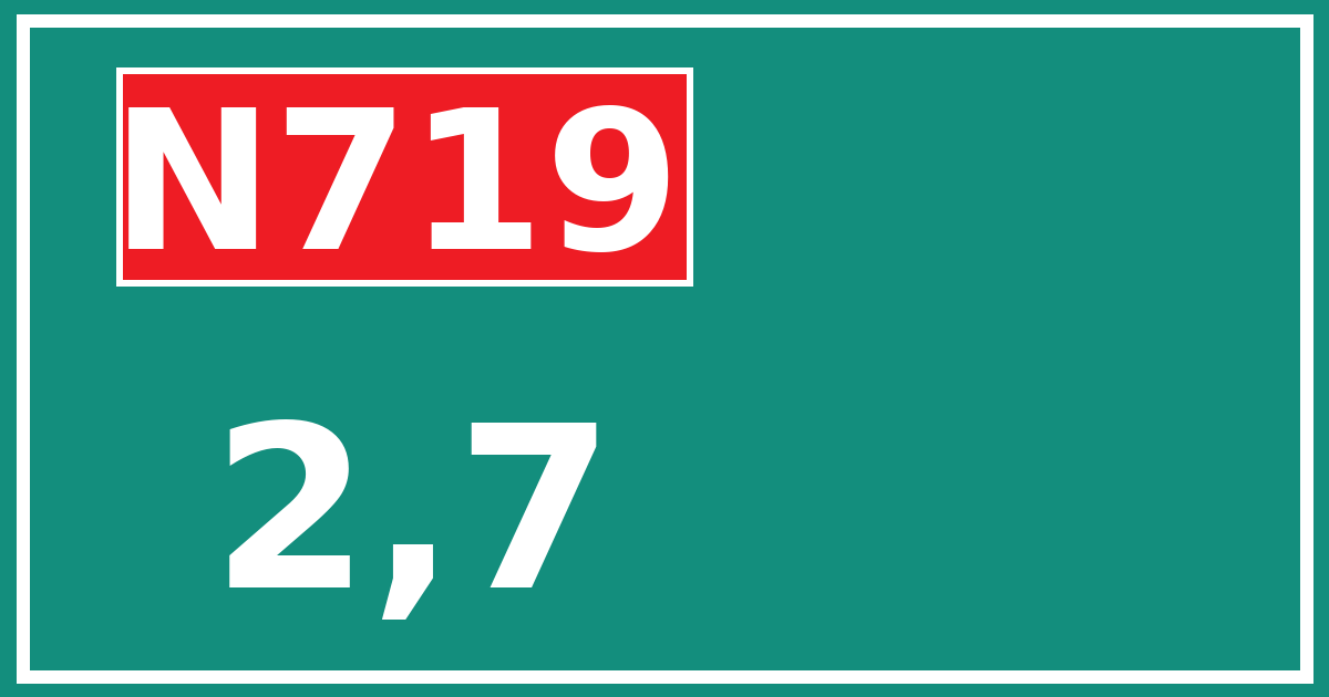 Hectometerbord N719 2,7