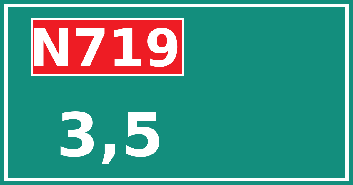 Hectometerbord N719 3,5