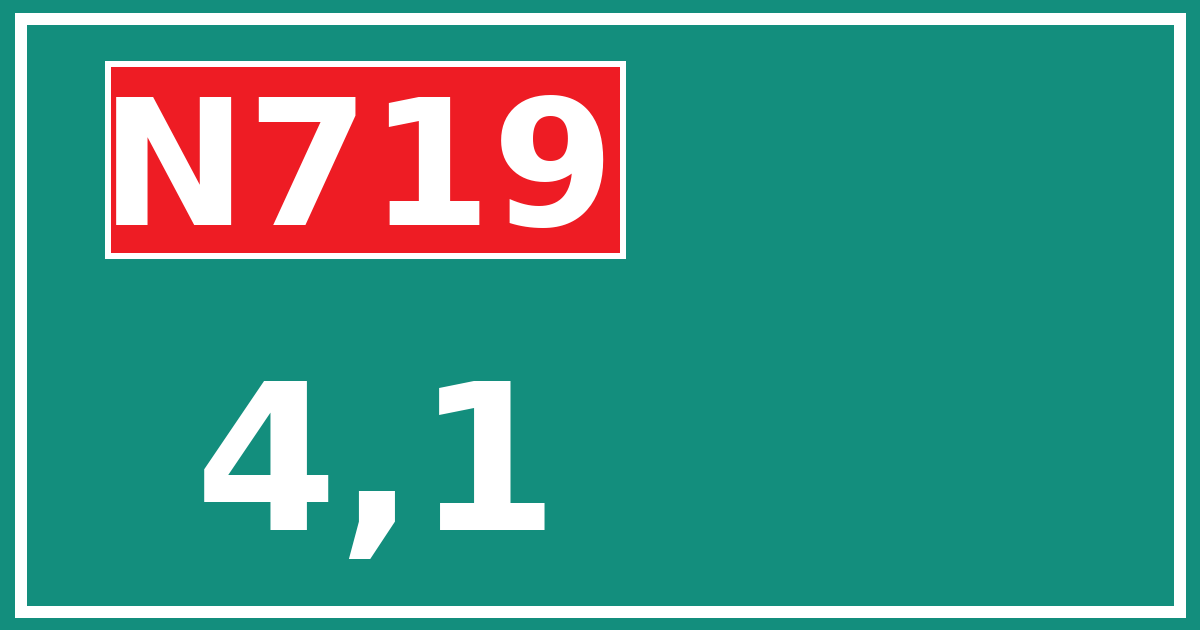 Hectometerbord N719 4,1