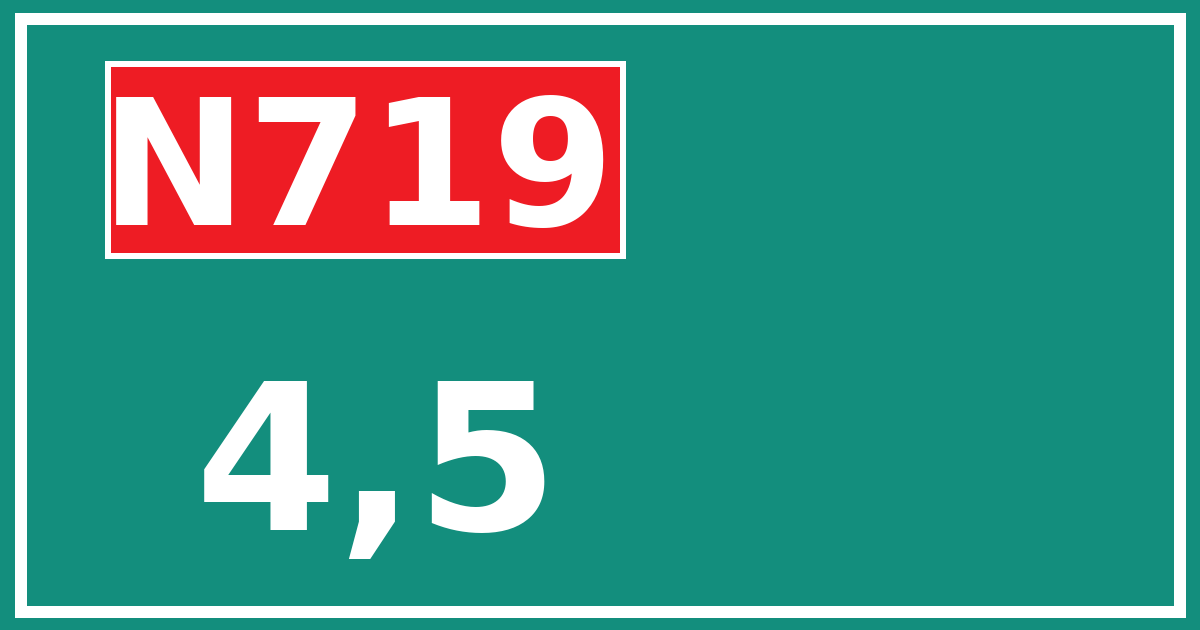Hectometerbord N719 4,5
