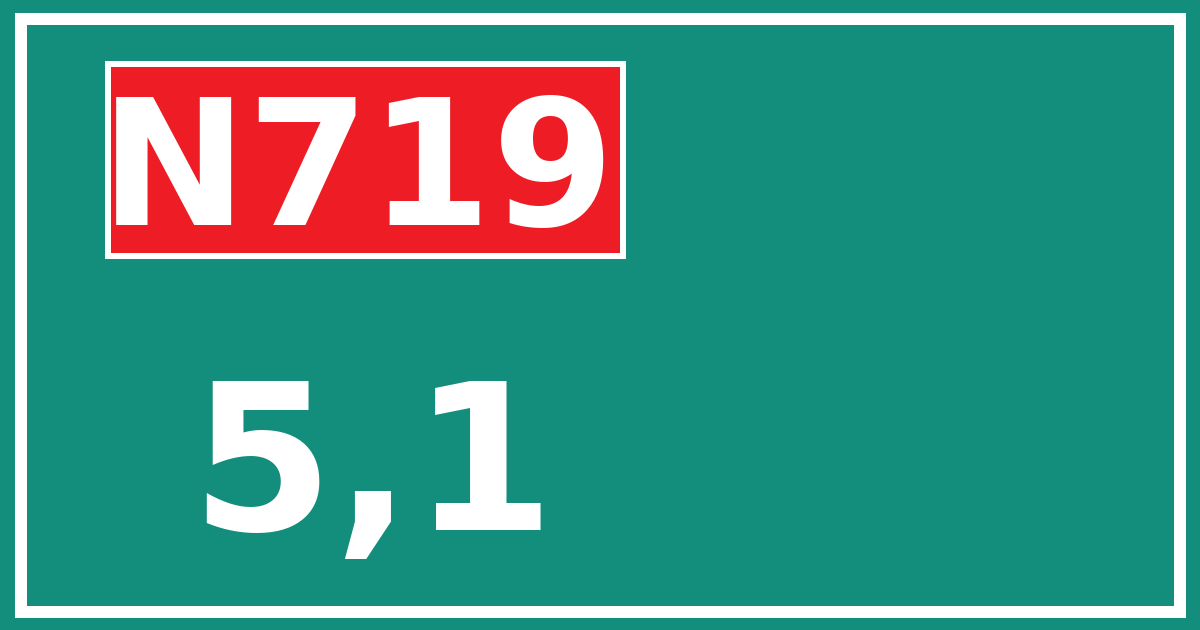 Hectometerbord N719 5,1