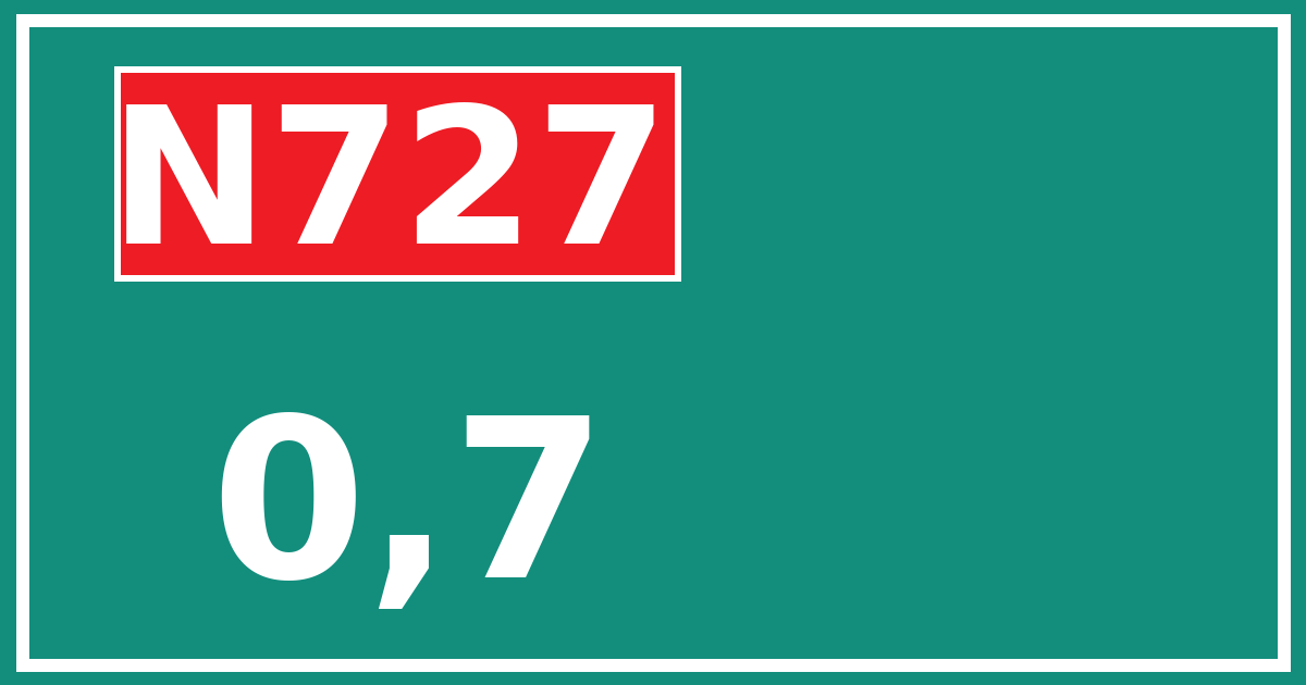 Hectometerbord N727 0,7
