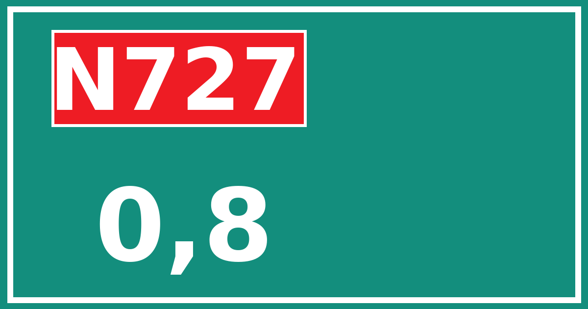 Hectometerbord N727 0,8