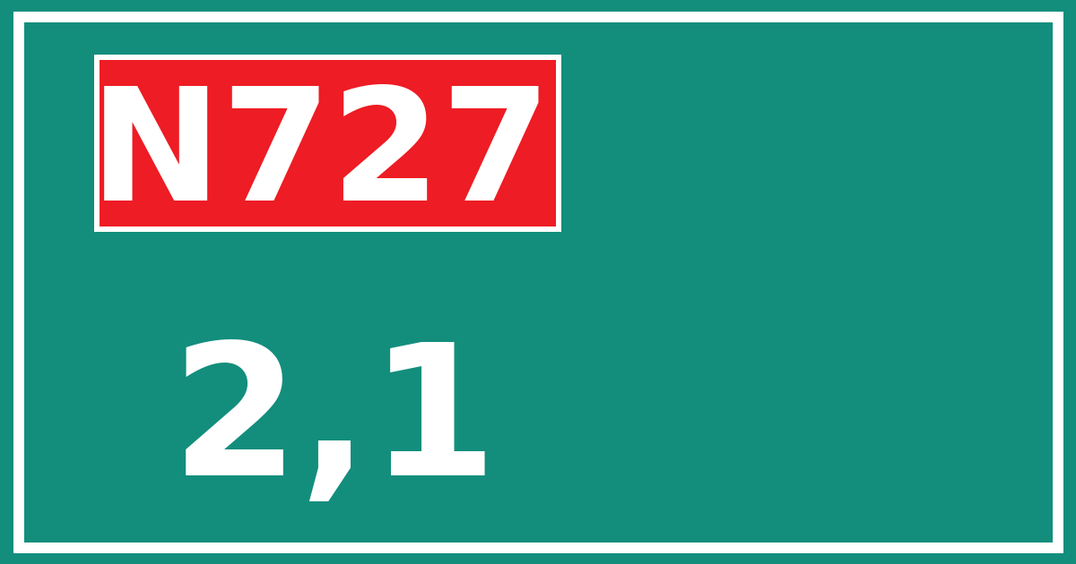 Hectometerbord N727 2,1
