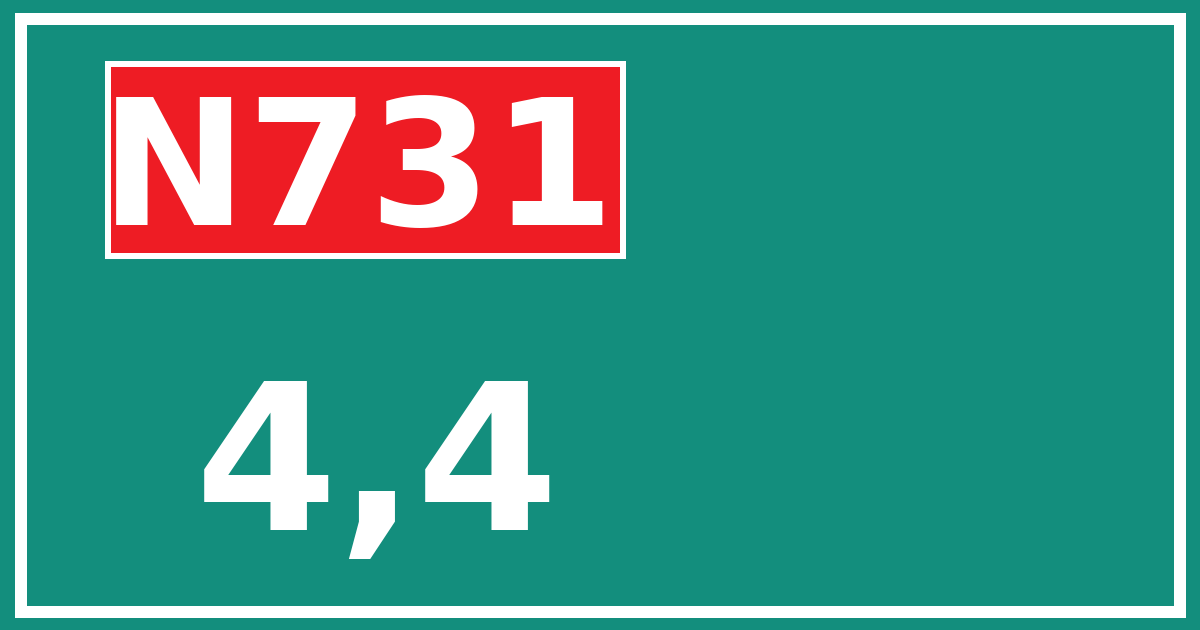 Hectometerbord N731 4,4