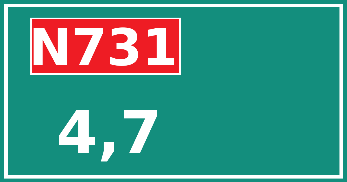 Hectometerbord N731 4,7