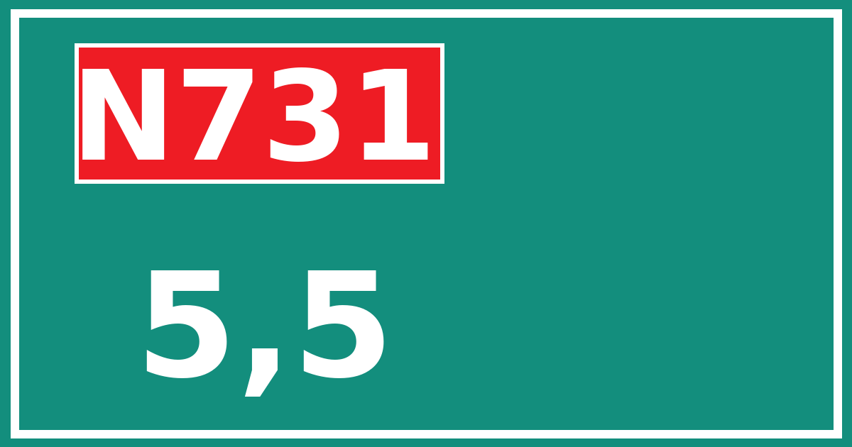 Hectometerbord N731 5,5