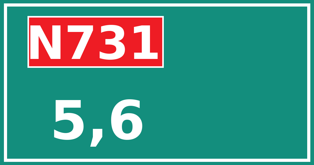Hectometerbord N731 5,6