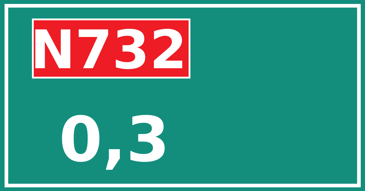 Hectometerbord N732 0,3
