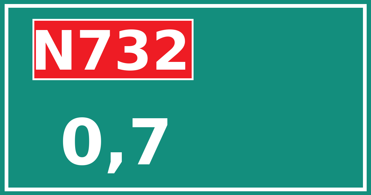 Hectometerbord N732 0,7