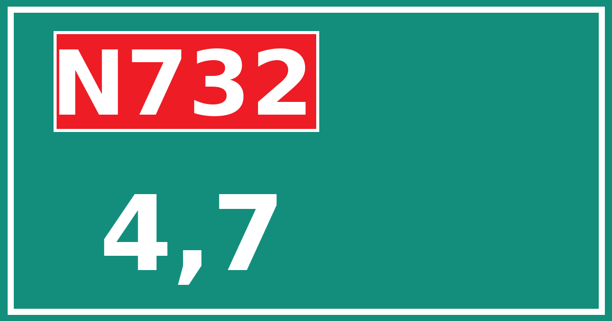 Hectometerbord N732 4,7