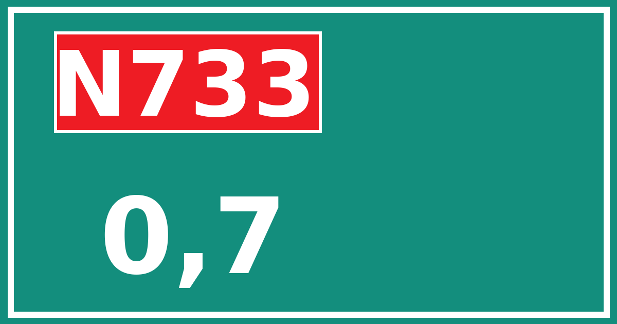 Hectometerbord N733 0,7