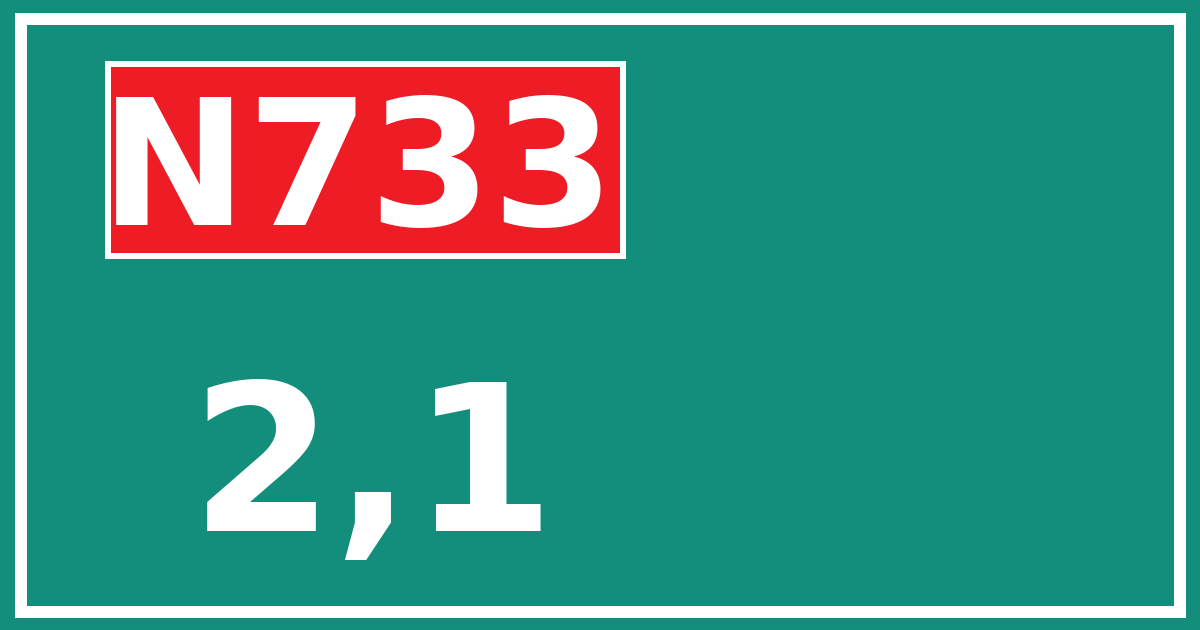 Hectometerbord N733 2,1