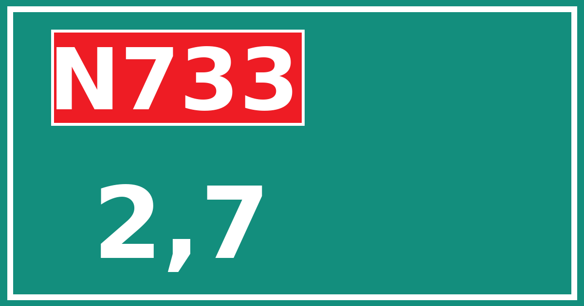 Hectometerbord N733 2,7