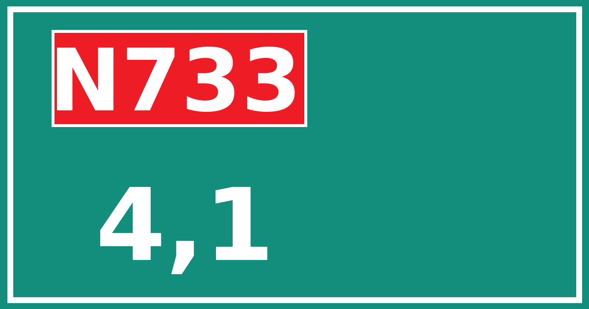 Hectometerbord N733 4,1