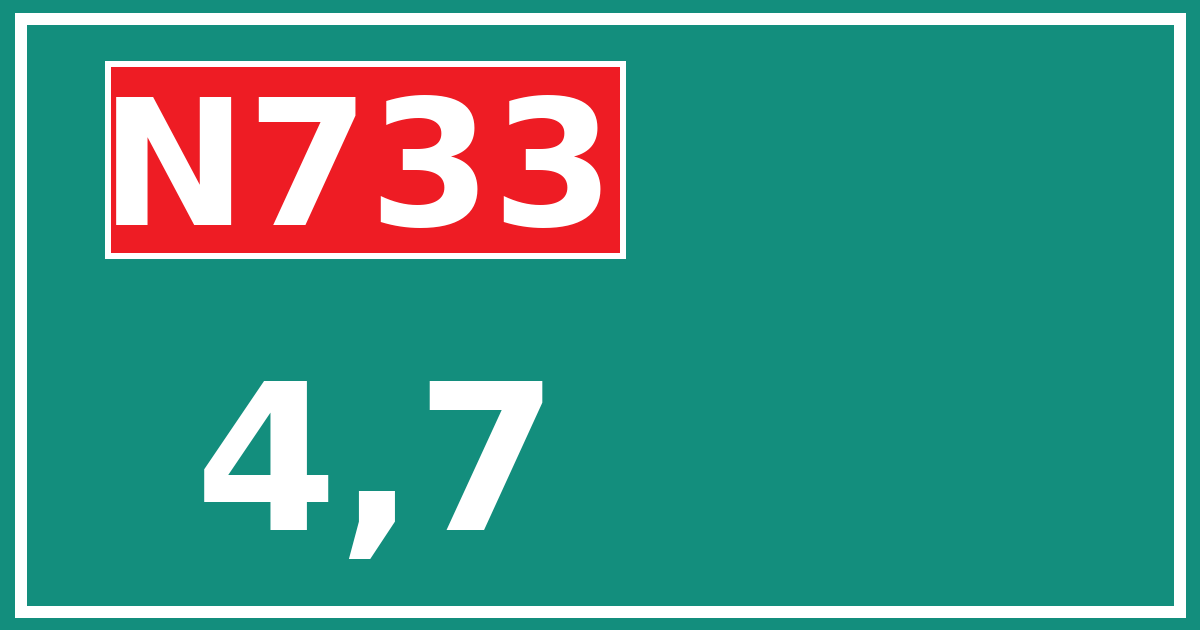 Hectometerbord N733 4,7