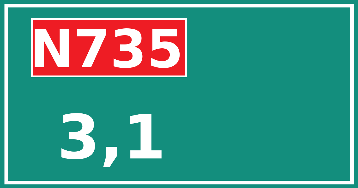 Hectometerbord N735 3,1
