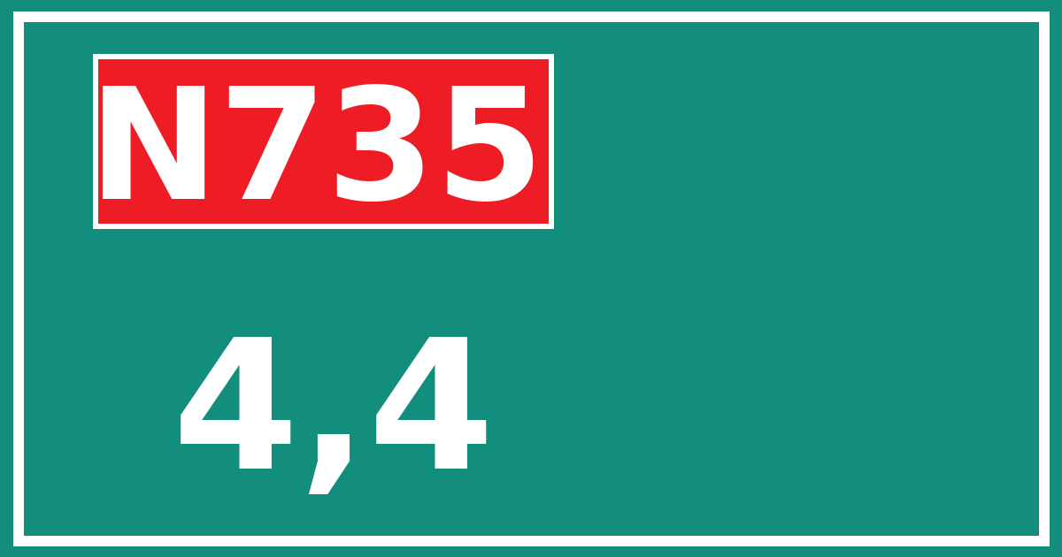 Hectometerbord N735 4,4