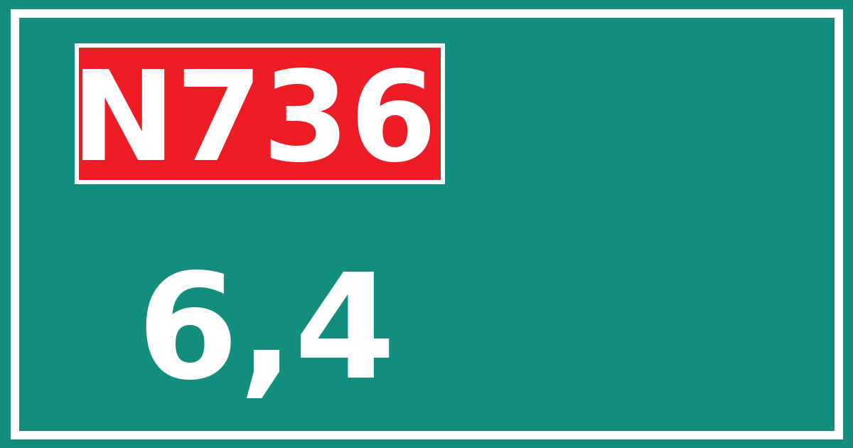 Hectometerbord N736 6,4