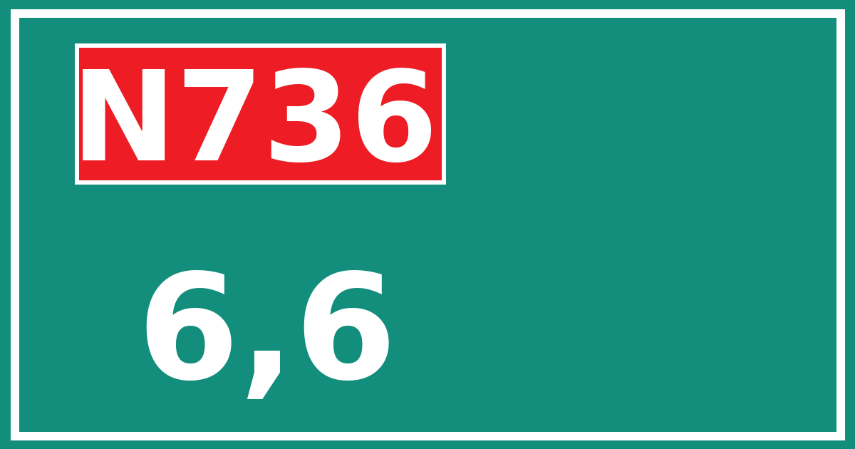 Hectometerbord N736 6,6