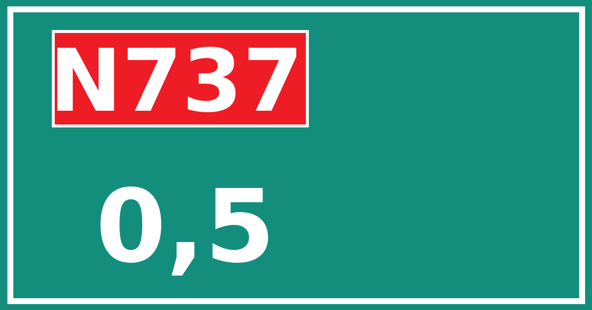Hectometerbord N737 0,5