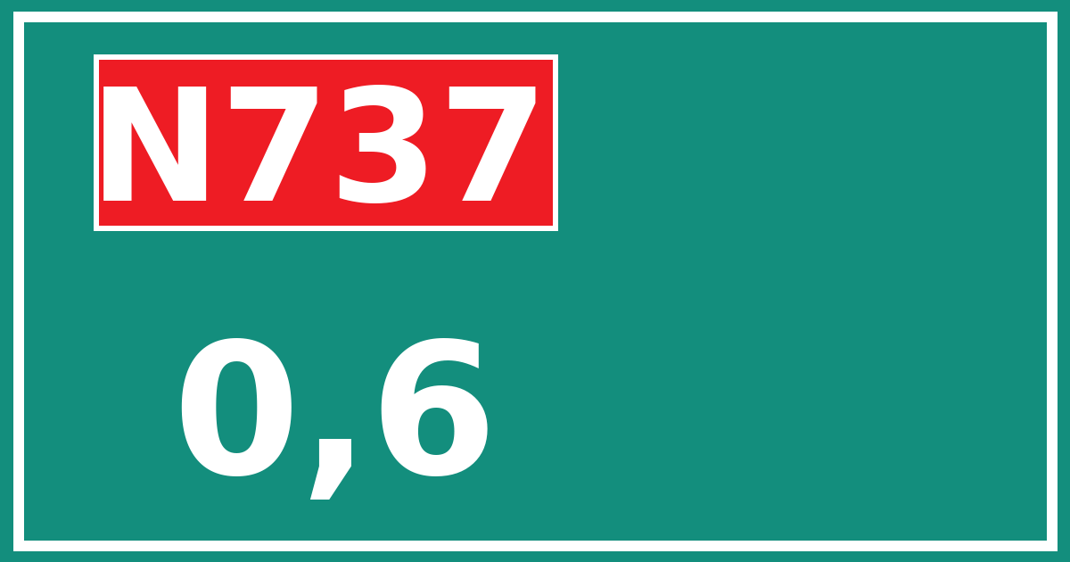 Hectometerbord N737 0,6