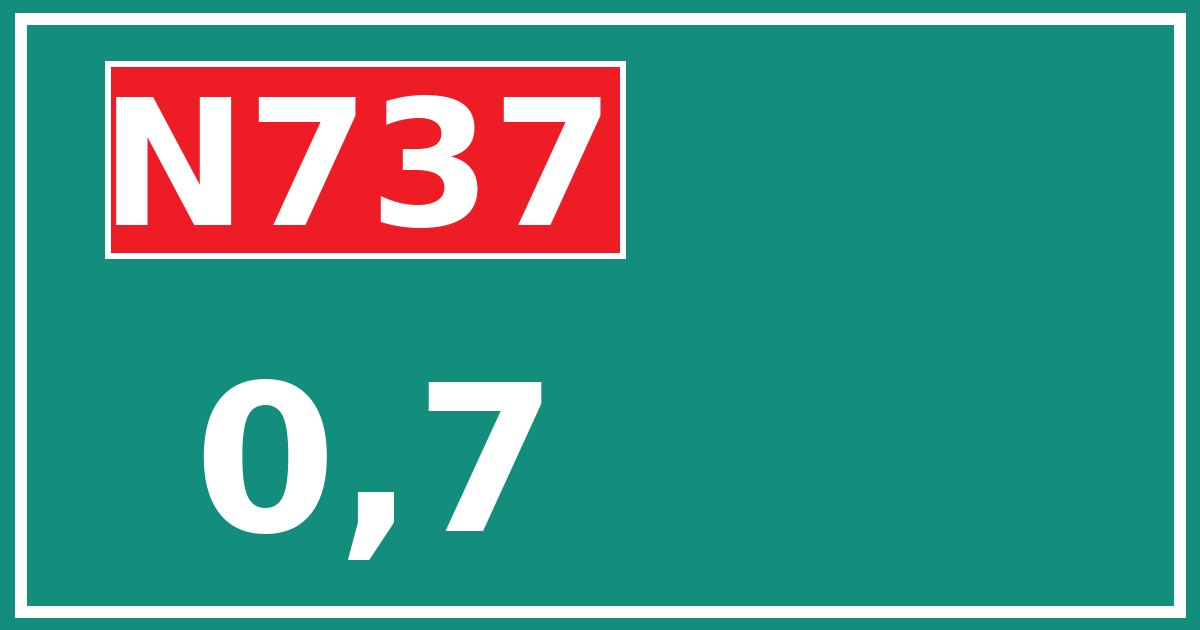 Hectometerbord N737 0,7