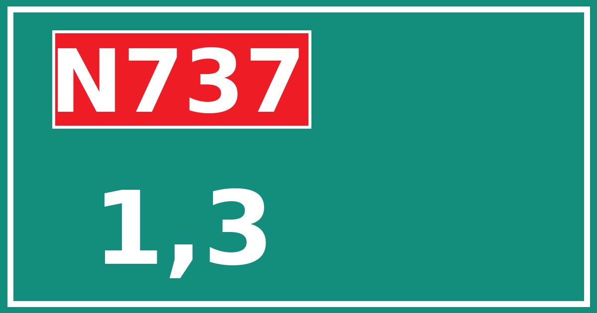 Hectometerbord N737 1,3