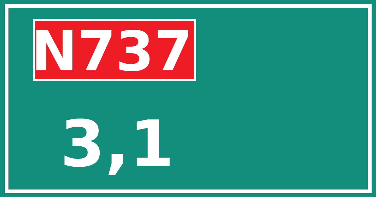 Hectometerbord N737 3,1