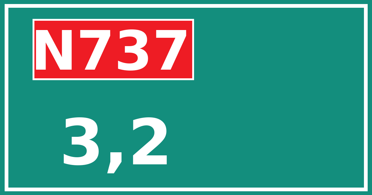 Hectometerbord N737 3,2