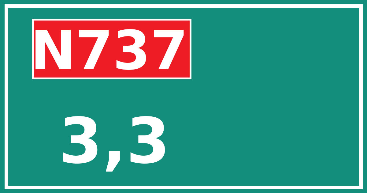 Hectometerbord N737 3,3