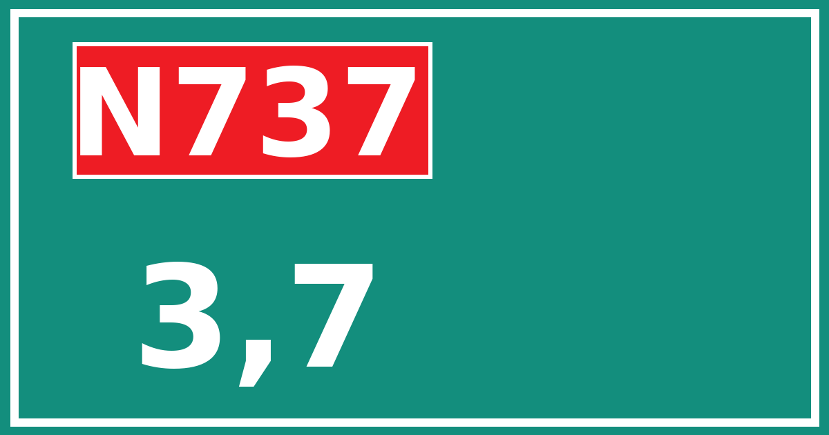 Hectometerbord N737 3,7